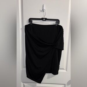 Wrap Black Pencil Skirt for Women